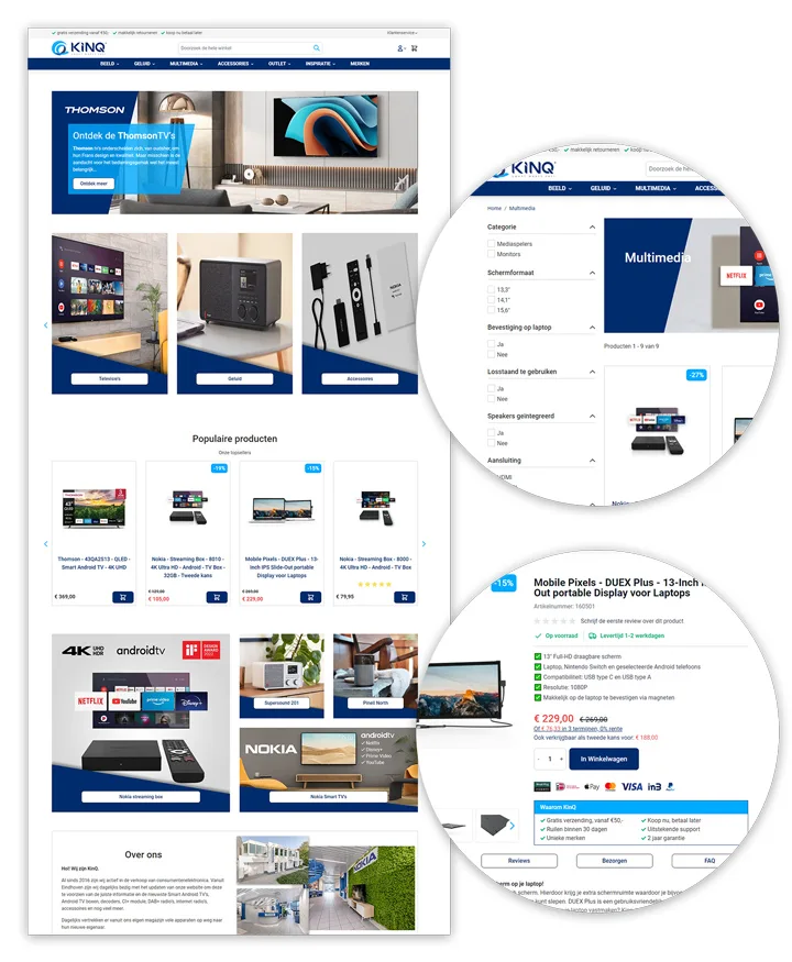 KinQ Webshop Highlights
