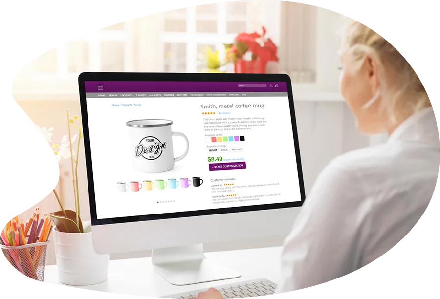 Designer Creating Best Webshop Experience