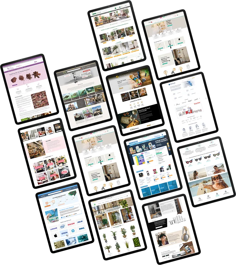 Unique Webshop Design Mockup
